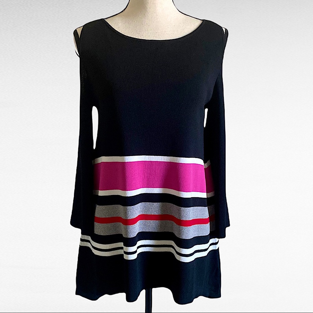 LONG BELL SLEEVE COLD SHOULDER MINI DRESS